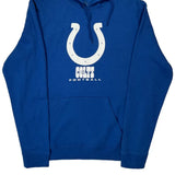 Colts Majestic Football Hoodie - Large Blue Cotton