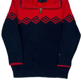 Age 4-5 Tommy Hilfiger 1/4 Zip - XS Navy Cotton