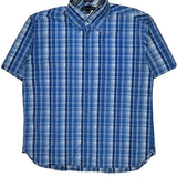 Tommy Hilfiger Checked Short Sleeve Shirt - XL Blue Cotton