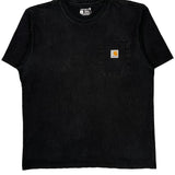 Carhartt T-Shirt - Medium Black Cotton