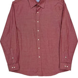 Tommy Hilfiger Slim Fit Shirt - Large Red Cotton