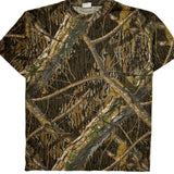 Shadow Branch Brand Camo Mossy Oak Camo T-Shirt - Large Camo Cotton Blend