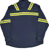 Quincy Carhartt Striped Shirt - 2XL Navy Cotton