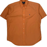 Blake Ralph Lauren Short Sleeve Shirt - Large Orange Cotton