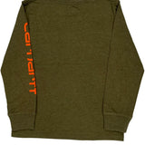 Age 8-10 Carhartt Long Sleeve T-Shirt - Small Green Cotton
