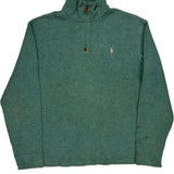 Polo By Ralph Lauren 1/4 Zip - Medium Green Cotton