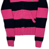Age 8-10 Ralph Lauren Striped Zip Up - Medium Navy Cotton