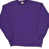 90'S Blank Unbranded Sweatshirt - XL Purple Cotton