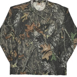 Mossy Oak Camo Long Sleeve T-Shirt - XL Camo Cotton