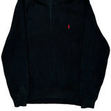 Polo By Ralph Lauren 1/4 Zip - 2XL Black Cotton