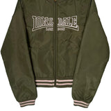 Age 14 Lonsdale Spellout Bomber Jacket - Medium Green Polyester