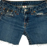 True Religion Denim Shorts - 30W UK 8 Blue Denim
