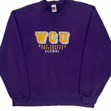 West Chester University Alumni Russell Athletic College Sweatshirt - Large Purple Cotton