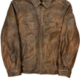 John Ashford Leather Jacket - Medium Brown Leather