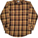 Carhartt Checked Flannel Shirt - Medium Orange Cotton