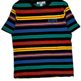 Guess Striped T-Shirt - Large Multicoloured Cotton