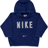 Age 4 Nike Spellout Hoodie - Small Blue Polyester