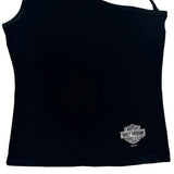 Motorcycles Harley Davidson Asymmetric Tank Top - Large Black Cotton