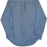 Ralph Lauren Striped Shirt - Large Blue Cotton