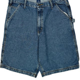 Full Blue Denim Shorts - 36W 10L Blue Cotton