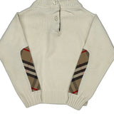 Age 18 Months Burberry Checked Sweater - 2XS White Cotton
