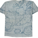 Whale Illustration Signal Sports Graphic T-Shirt - Large Blue Cotton