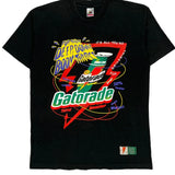 Single Stitch Gatorade Fruit Of The Loom Graphic T-Shirt - Large Black Cotton