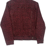 Guess Denim Jacket - Small Burgundy Cotton