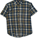 Oceanside Pendleton Checked Short Sleeve Shirt - Medium Beige Cotton