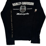 100Th Anniversary Harley Davidson Graphic Long Sleeve T-Shirt - Large Black Cotton