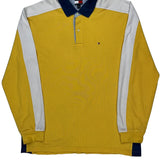 Tommy Hilfiger Striped Long Sleeve Polo Shirt - XL Blue Cotton