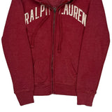 Ralph Lauren Spellout Hoodie - XS Red Cotton Blend