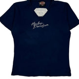 Mankato, Mn Harley Davidson T-Shirt - Medium Blue Cotton