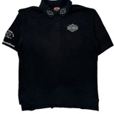 Motorcycles Harley Davidson Graphic Polo Shirt - Large Black Cotton