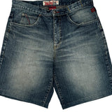 Shady Ltd Baggy Denim Shorts - 34W 11L Blue Cotton