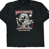 Single Stitch Ride In The Wild Harley Davidson T-Shirt - Large Black Cotton