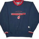 Cleveland Indians Starter Mlb Sweatshirt - XL Red Cotton