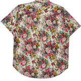 Unbranded Floral Short Sleeve Shirt - Medium Multicoloured Cotton