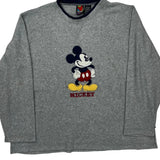 Mickey Unlimited Cartoon Fleece - XL Grey Polyester Blend