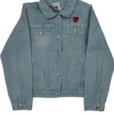 Age 10-12 Disney Cartoon Denim Jacket - Large Light Wash Cotton