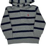 Age 3 Polo By Ralph Lauren Striped Hoodie - 2XS Gray Cotton