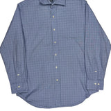 Regent Polo By Ralph Lauren Checked Shirt - Large Blue Cotton