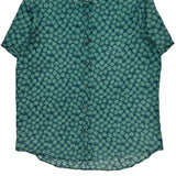 Michael Kors Hawaiian Shirt - Large Green Cotton