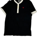 True Religion Contrast Stitch T-Shirt - Small White Cotton