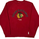 Chicago Blackhawks Old Time Hockey Nhl Sweatshirt - Medium Red Cotton