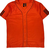 Three Stripe Life Adidas Graphic Jersey - Large Orange Polyester