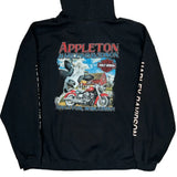 Harley Davidson Graphic Hoodie - 2XL Black Cotton