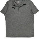 Puma Polo Shirt - Large Grey Cotton