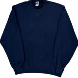 Made In USA Russell Athletic Sweatshirt - Large Navy Cotton