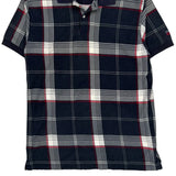 Chaps Ralph Lauren Checked Polo Shirt - Medium Navy Cotton